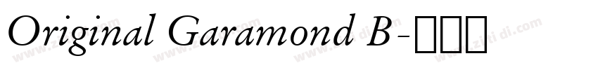 Original Garamond B字体转换